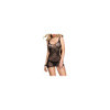 Robe sexy libertine noire en dentelle côtés ajourés 